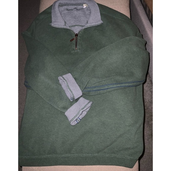 Tommy Bahama Other - Tommy Bahama ~ Green 1/2 zip collared sweater / sweatshirt